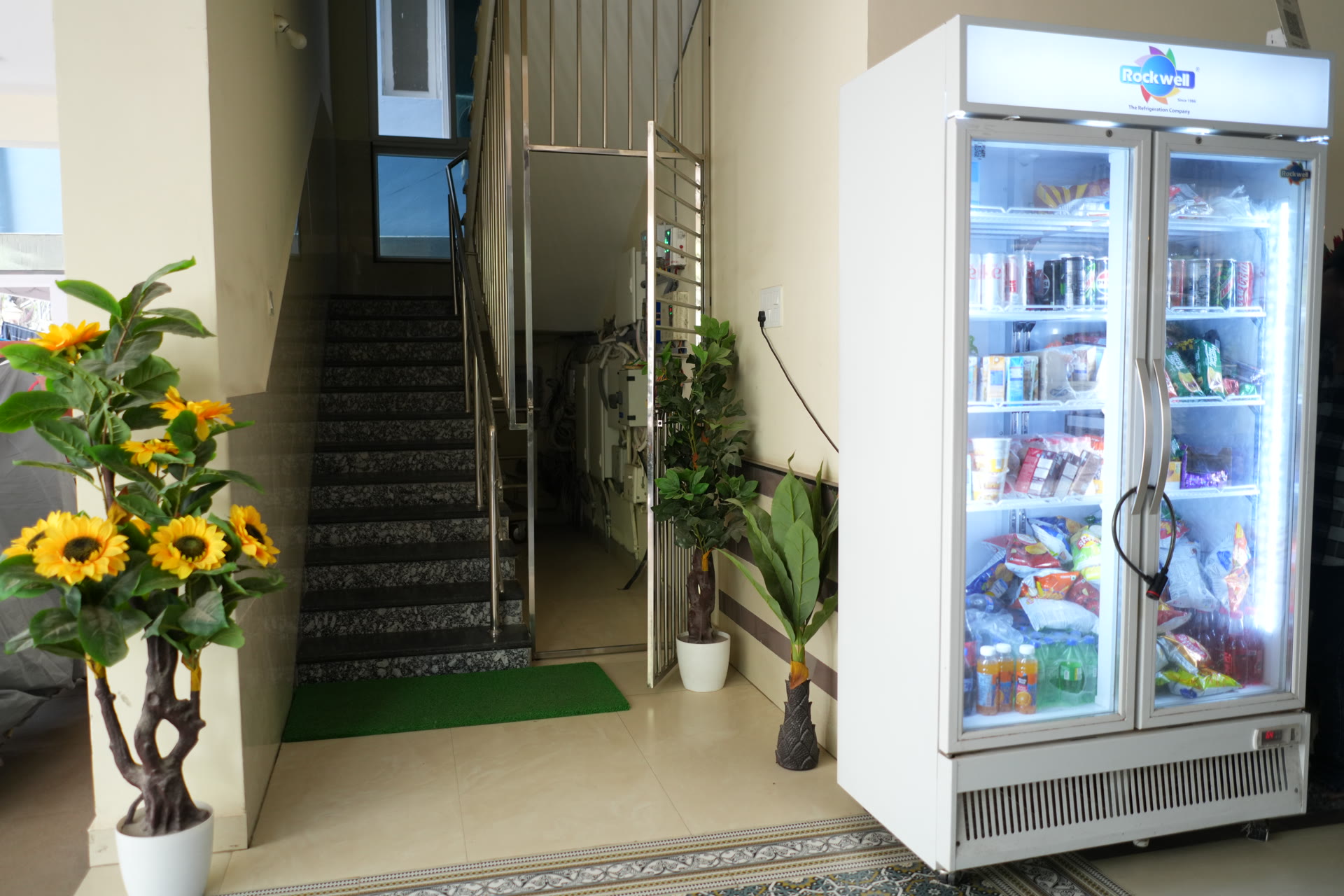 Stairs and Fridge at Westside Coliving