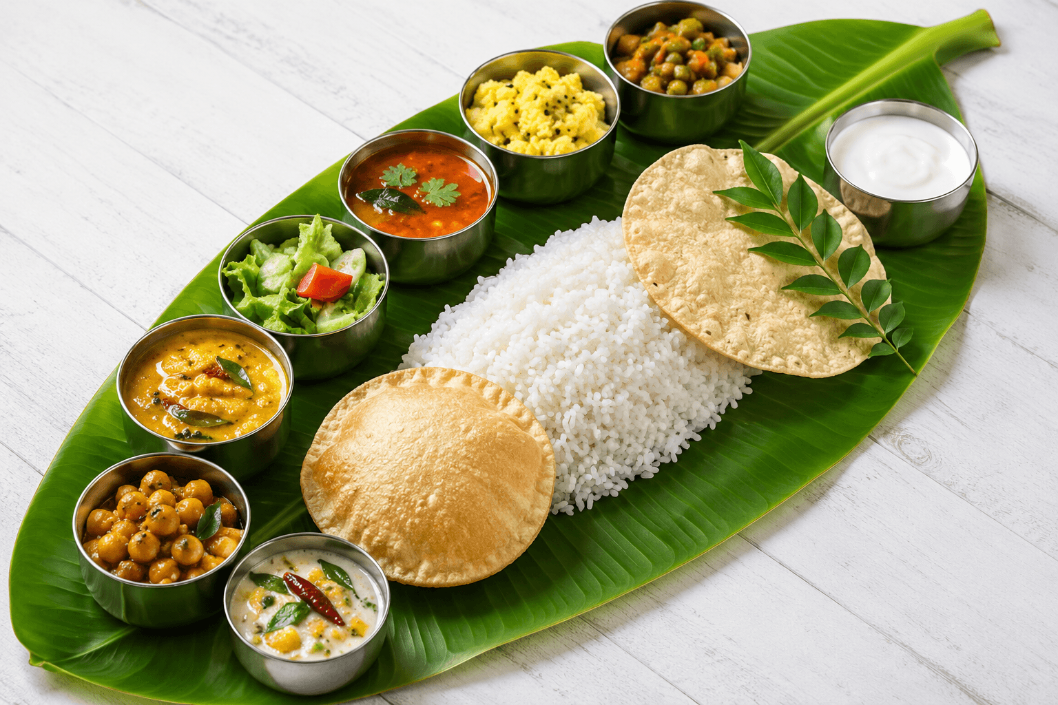 Wholesome lunch thali